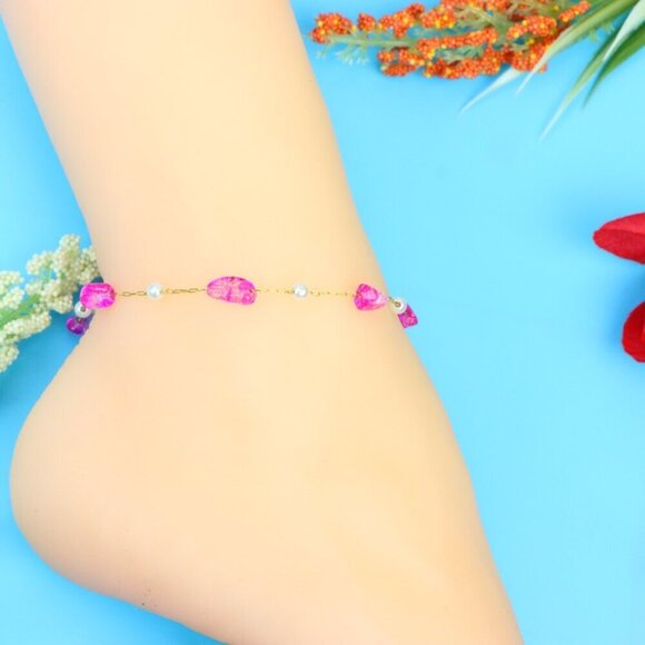 Elegant Handmade Anklet – Perfect for Women & Girls | Ideal Gift Option, DYC1604 - Picture 2 of 11